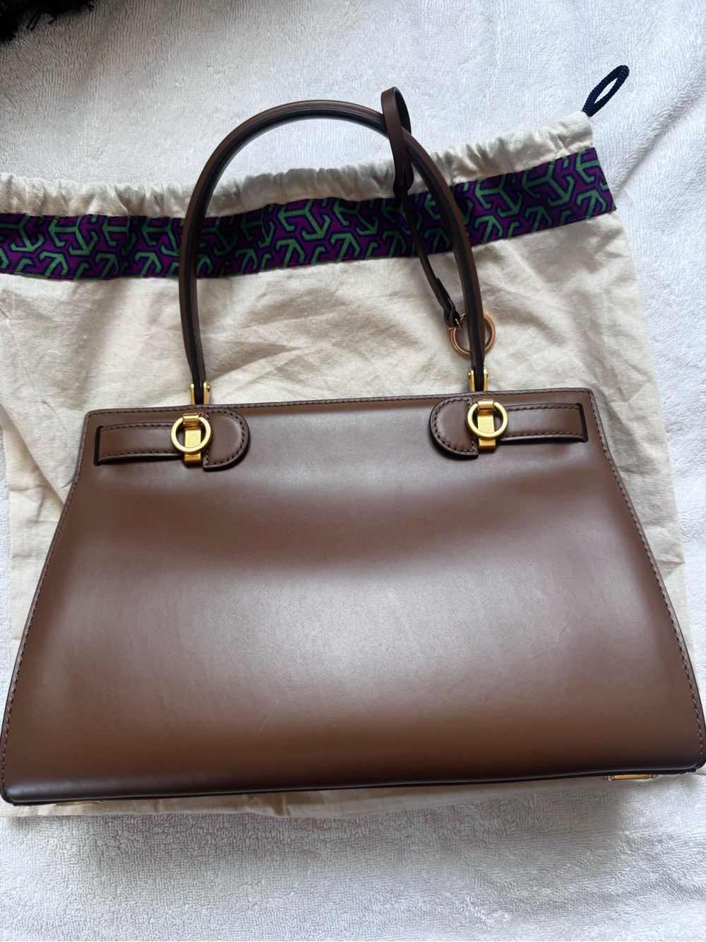 Tory Burch Small Lee Radzwill Bag in Smooth Leather - Picture 5 of 11